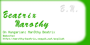 beatrix marothy business card